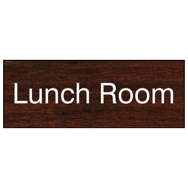 Accuform Lunch Room, Engraved Plastic, 3 in x 8 in PSG816WL - main